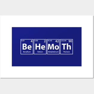 Behemoth (Be-He-Mo-Th) Periodic Elements Spelling Posters and Art